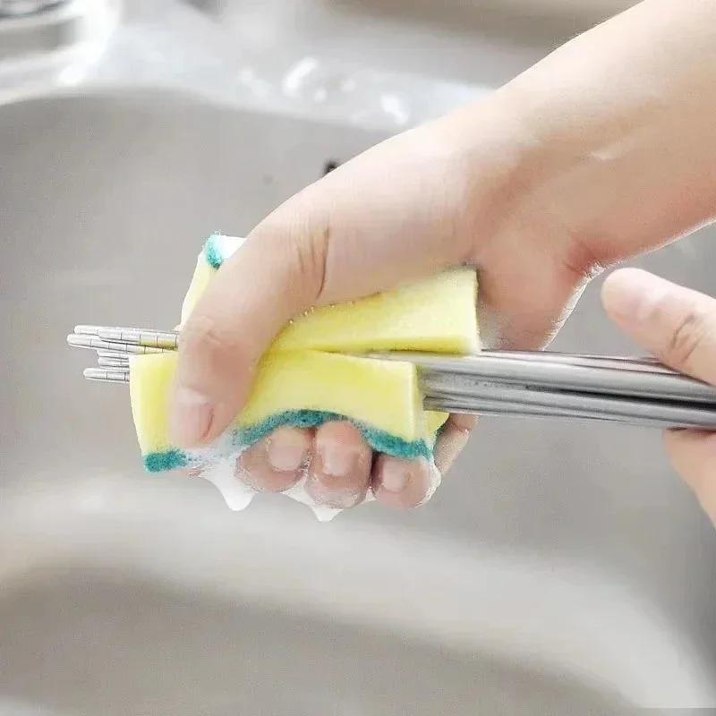 3/5/10 Pcs Highly Absorbent Cleaning Sponges Dish Washing Magic Clean Pot Rust Stain Sponge Brush Kitchen Grease Cleaner Household Tools