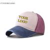 Customized Printed Logo Cotton Washed Baseball Cap for Men and Women Sun Hats Trucker Hat  Company Party Gift Gorra Wholesale