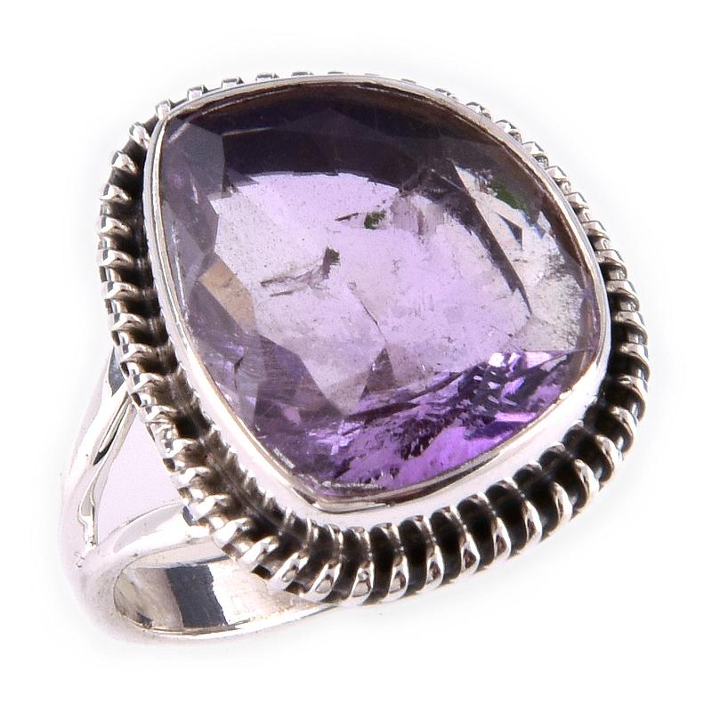 Natural Ametrine Gemstone Handmade 925 Solid Sterling Silver Ring Size 6 f6H26