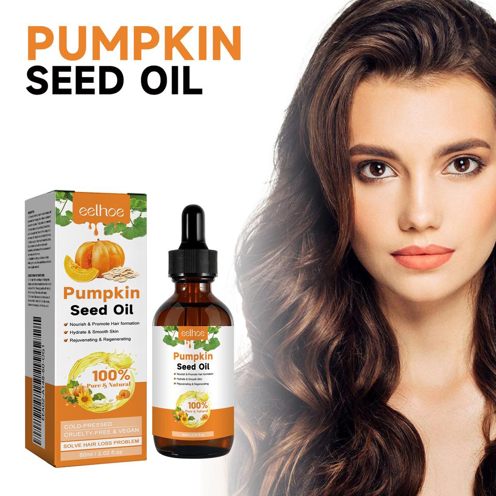 EELHOE Pumpkin Seed Oil Hair Serum, Daily Moisturizing & Shine, Smoothing & Non-Greasy, Hair Care Essential