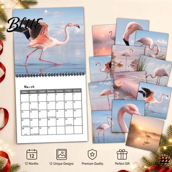 Student School Year Planner with Calendar Hanging Flamingo Wall Organizer 2027 12 Monthly Large Grid