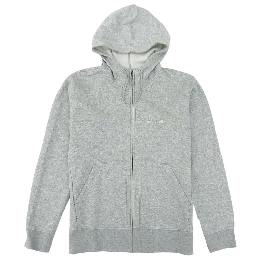 Montbell Men's Relaxed Wear Cotton Sweat Zip Parka Light Gray / S