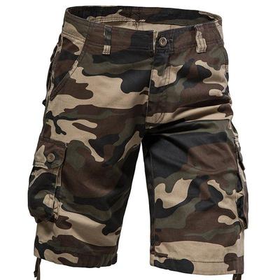 Mens Camo Shorts Men Camouflage Overalls Loose Casual Outdoor Sports Half Pants Side Pocket Cotton Comfortable Shorts