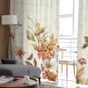 Flowers Butterflies Dragonflies Leaves Voile Sheer Curtains Living Room Window Tulle Curtain Kitchen Bedroom Drapes Home Decor