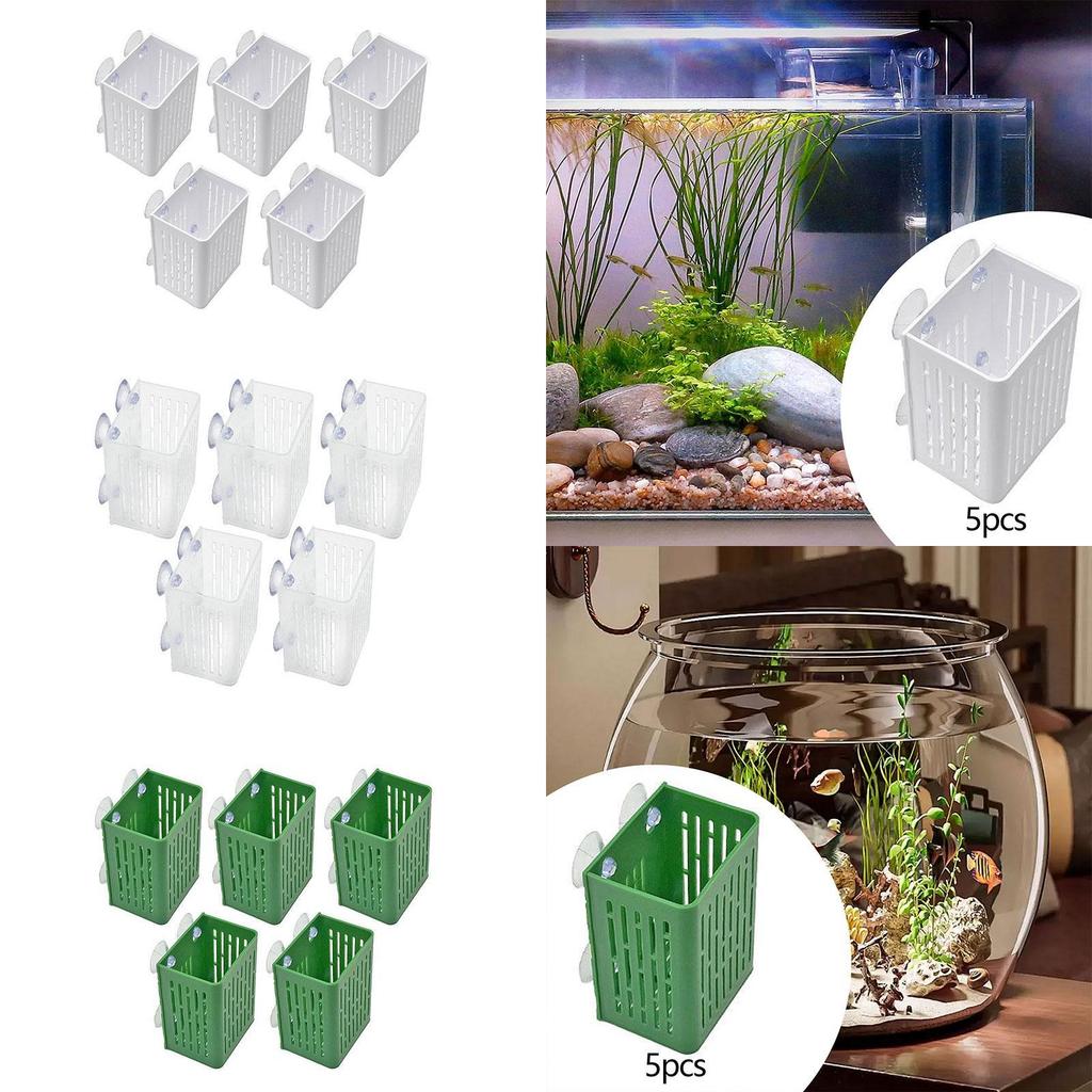 5Pcs Aquarium Plant Holder Aquatic Plant Mesh Net Pots Hangers Sturdy Basket Water Plants Holders for Garden Landscape Pond