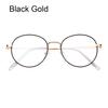 Fashion Women Anti-Blue Light Glasses Men Classic Metal Round Oversized Frame Eyeglasses Optical Lenses Office Computer Glasses