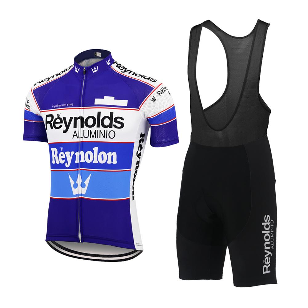 2026 Retro Cycling Jersey Set Men Short Sleeve Cycling Clothing Bib Shorts Gel Breathable Pad Classic Team Bike Kit Triathlon