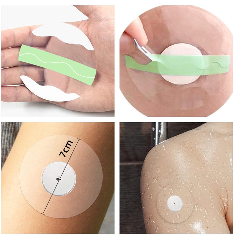 10 Stück Überpflaster-Tape Sensor Transparent Klebend Sensorabdeckungen Pflaster Wasserdicht Sensor Klebepflaster Medizinische Qualität für Sport