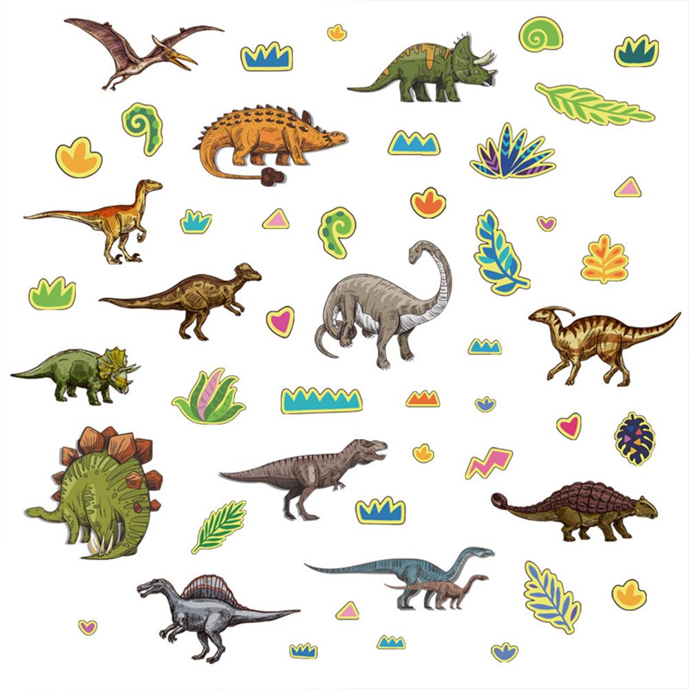 Светящиеся зеленым светом Наклейки на стену Тираннозавр Птеродактиль Различные Мультяшные Узоры Животных Водонепроницаемые Декоративные Наклейки для Дома Green light#0