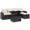 VidaXL Salon de jardin 6 pcs avec coussins noir résine tressée, ensemble de canapés d'extérieur, salon de jardin, ensemble 3274806