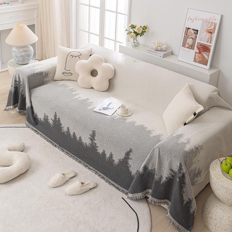 Four Seasons Universal Chenille Tassel Anti-cat Claw Sofa Cover Nordic Ins Style Cover Towel Sofa Towel Set Full Cover Cloth