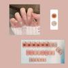 2025 Neueste 24 Stück/Set Nail Art Französisch Falsche Nägel Set mit Kleber ABS-Kunststoff - Einfache Kurze Nagelaufkleber