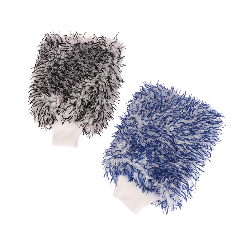 1Pc Car Wash Double Sided Car Plush Cleaning Gloves Non-Slip Microfiber Easy To Cleaning Car Wash Gloves Car Accessories