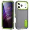 For iPhone 17 Pro Max Case Rugged Bumper Hybrid 3in1 Candy Color Shockproof Phone Stand Cover For iPhone 16 15 14 13 Pro Max 17e 16e
