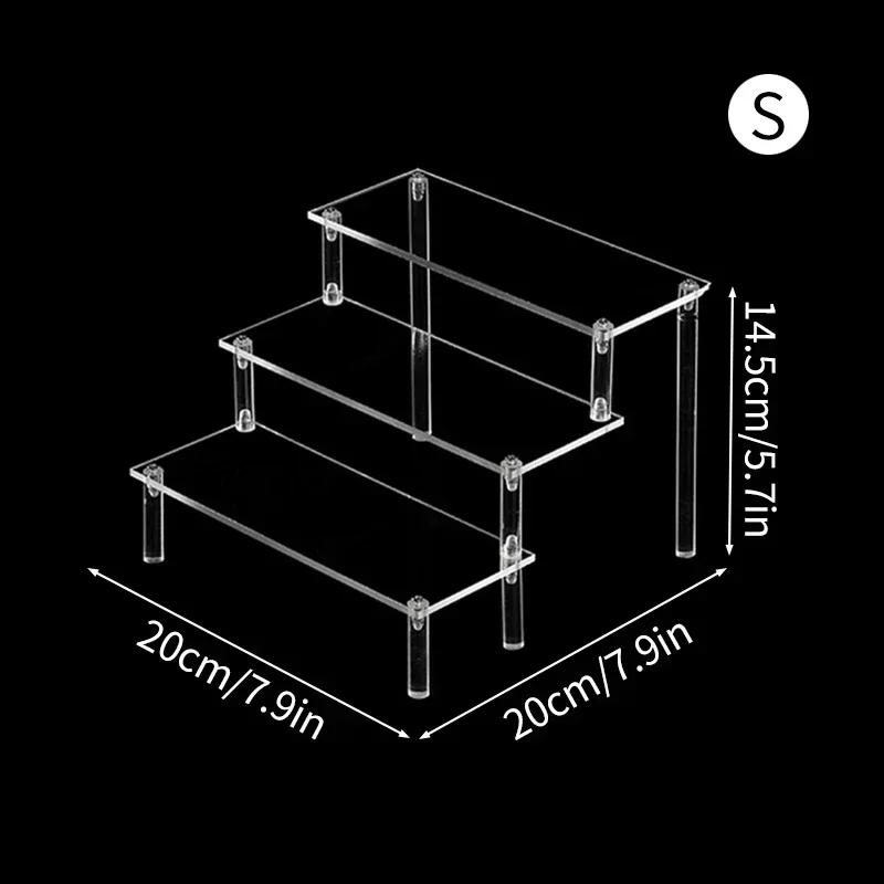 Acrylic Makeup Display Stand Clear Perfume Doll Jewelry Showcase Rack Cupcake Model Organize Shelf Home Decor Storage Accessory