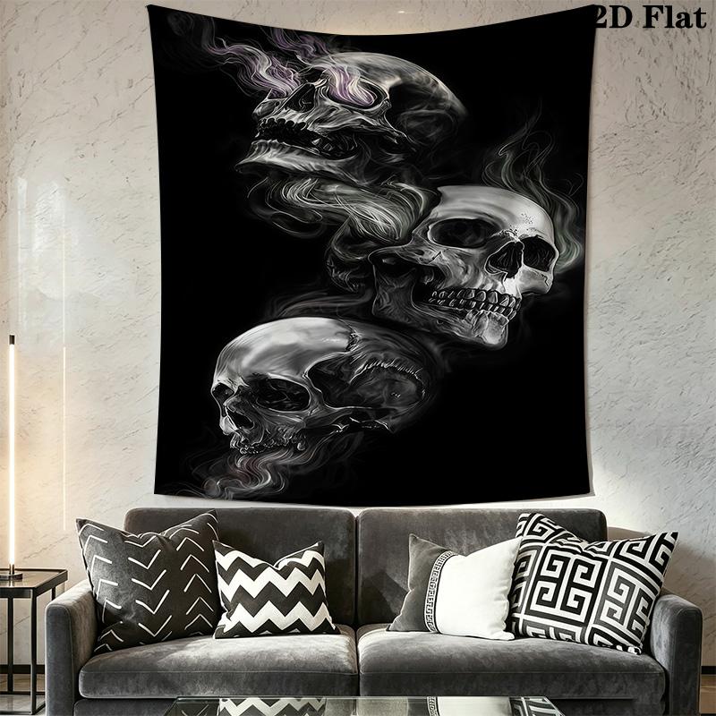 Dark Fantasy Tapestry Gothic Skull Snake Art Tapestry Background Cloth Wallmounted Wall Covering Decoration Background Cloth Work Of Art