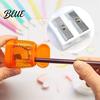Back To School Stationery Supplies 5PCS Double Hole Pencil Sharpener with Lid Transparent Manual Lightweight for Pastel Pencils Handheld Sharpener,