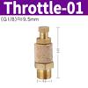 10PCS/50PCS/200PCS Pneumatic Brass Exhaust Muffler BSL M5 1/8 1/4 3/8 1/2 BSP Male Thread For Air Noise Adjustable Long Short