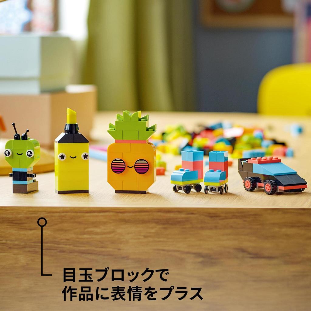 LEGO Classic Idea Parts 11027 Spielzeugblock, pädagogisch, kreativ, für Jungen und Mädchen, Alter (Neonfarbe) 5+