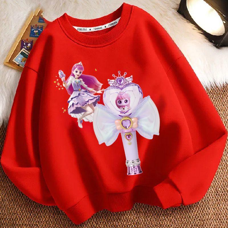 Niedliche Cartoon-Rundhals-Hoodies für Kinder, Langarm-Freizeit-Hoodies für Jungen und Mädchen für Frühling und Herbst