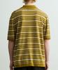 ONNHANS Striped Open Collar Short Sleeve Knit_Olive Green