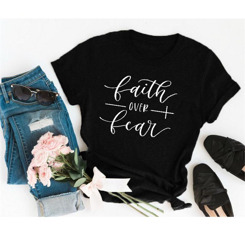 Faith Over Fear Unisex Streetwear T-Shirt - European & American Style
