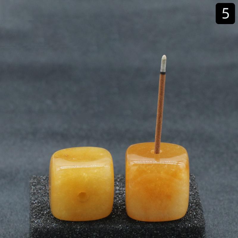 Natural Crystal Stone Square Incense Holder Base Crystal Aroma Stone Incense Holder Home Decoration Interior Decoration