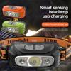 Sports Headlamp USB Rechargeable Hands-free Flashlight with Bright Beam Automatic Switch in 3 Modes, Camping, Fishing, and Emergency Situations