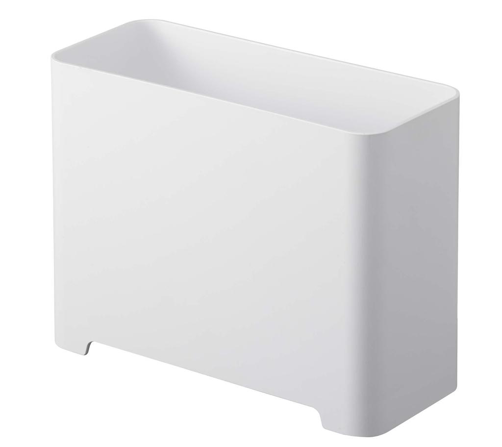 Yamazaki Magnetic Bathroom Trash W20 x x Tower Design with Magnet and Drainage Model 5540 Can, White, Approx. D8.7 H15cm, Hole,