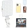 Selfie Light, Phone Light with Front & Back Clip, 60 LED Portable Light with 3 Modes, 5000mAh Rechargeable Video Light for Phone, iPhone, IPad,