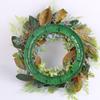 Artificial Wreath LED Light up Christmas Wreath with Pinecone for Front Door Window Yard Garden Christmas Decorations