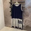 THOM BRASSY 3003 Color Block Sleeveless Dress