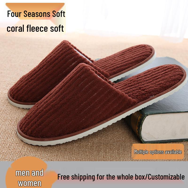 Disposable Coral Slippers for Hotels, B&Bs, Aviation, and Beauty Salons