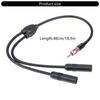 1 Male To 2 Female Car AM FM Radio Antenna Splitter Adapter Extension Cable 19in Y Adapter Connector for Car Truck SUV