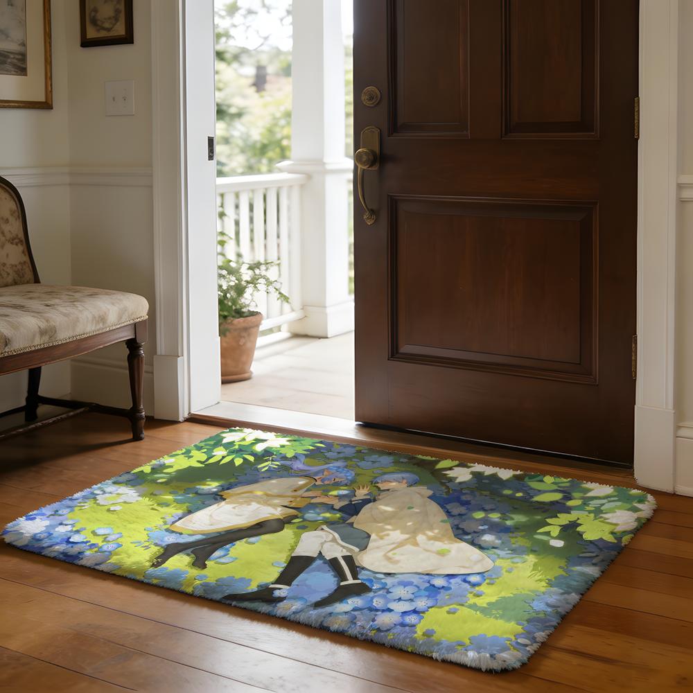 Floor Mat Soft Flannel Rug Non Slip Absorbent Mat for Bathroom Bedroom Home Decor Anime F Friend Hot Cute