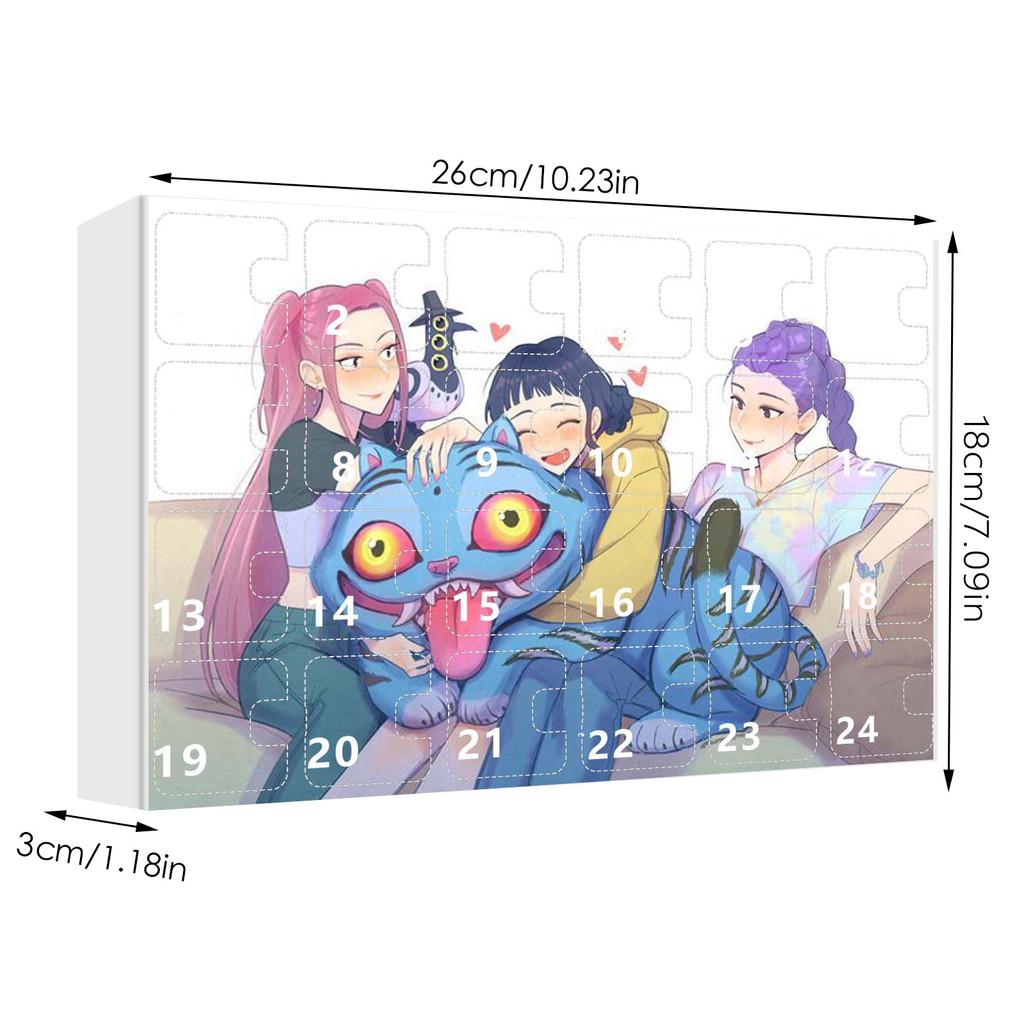 

Kpop Demon Hunters Christmas Countdown Calendar Acrylic Keychain For Gifts And Decor Style A