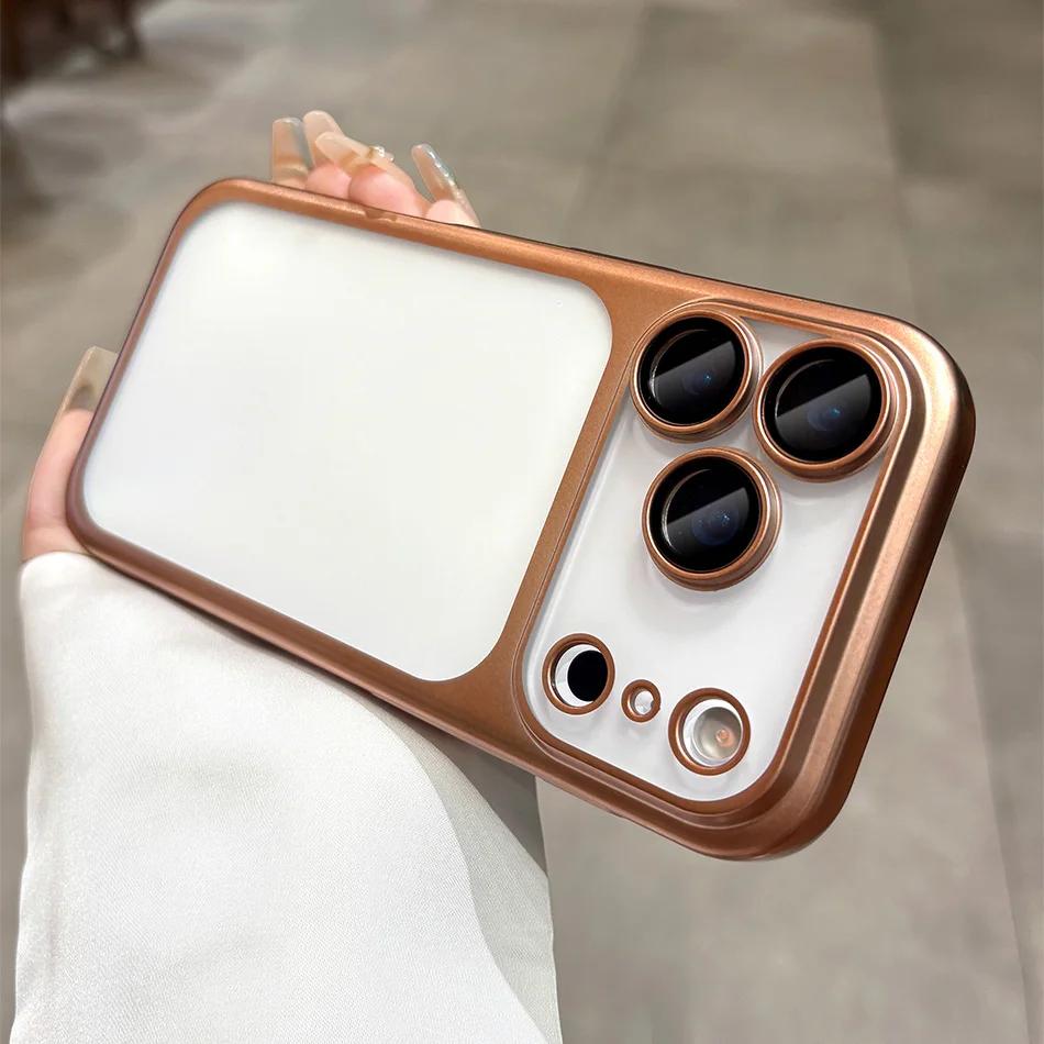 New Plating Frosted Translucent Thin Phone Case For For Iphone 17 Air 16 1 14 Pro Max Series Official Cosmic Orange Bumper Cover
