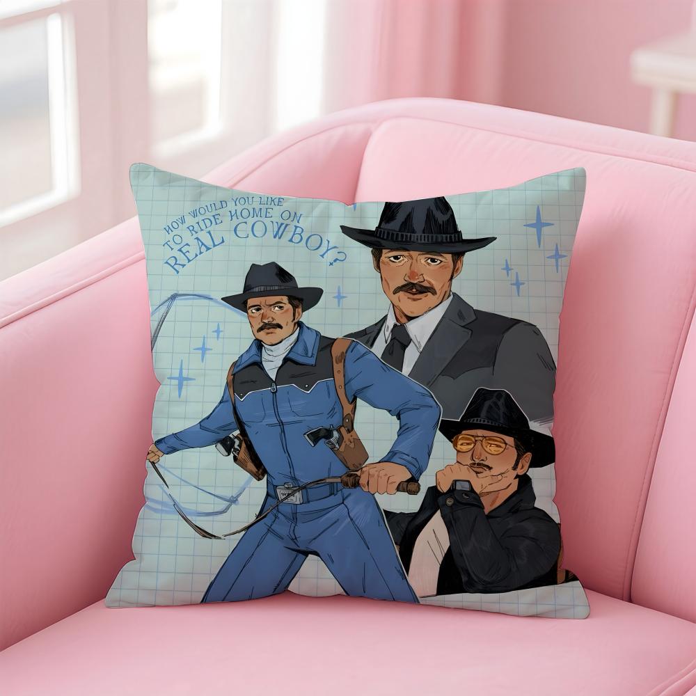 Hot Charismatic American Actor PPedro Pascal Cushion Cover Pillow Case Soft Skin Friendly Fabric Concealed Zipper