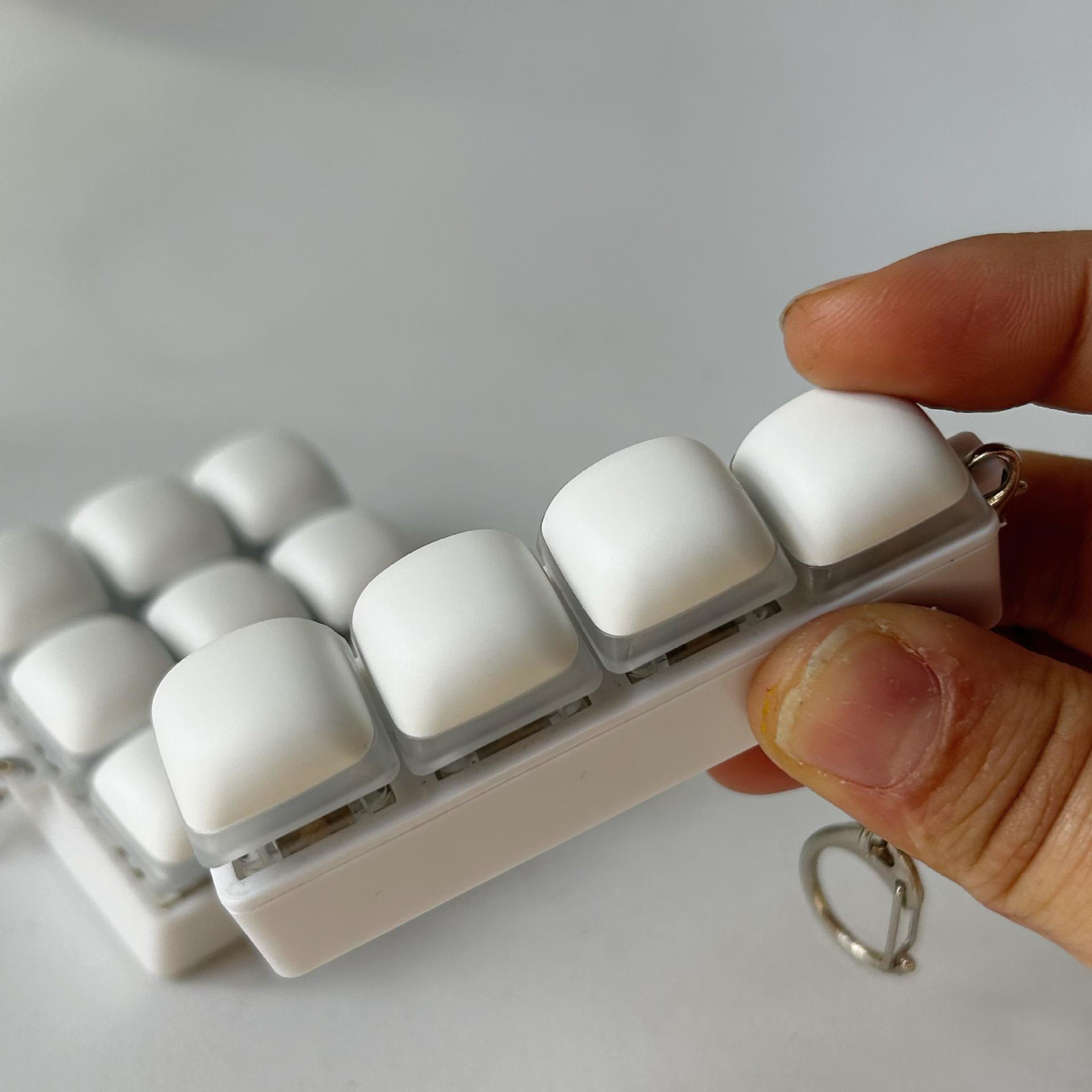 Luminous Button Fidget Keychain