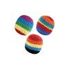 Handmade Knitted Bean Bags 3pc Set Soft Durable Filling for Indoor Outdoor Games and Coordination Practice