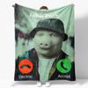 John Pork, John Pork Is Calling Flannel Throw Blanket Cozy Soft Lightweight Warmfor Couch Sofa Bed