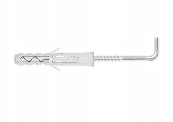 Expansion Plugs with Straight Hook 10x50mm 6 Pcs