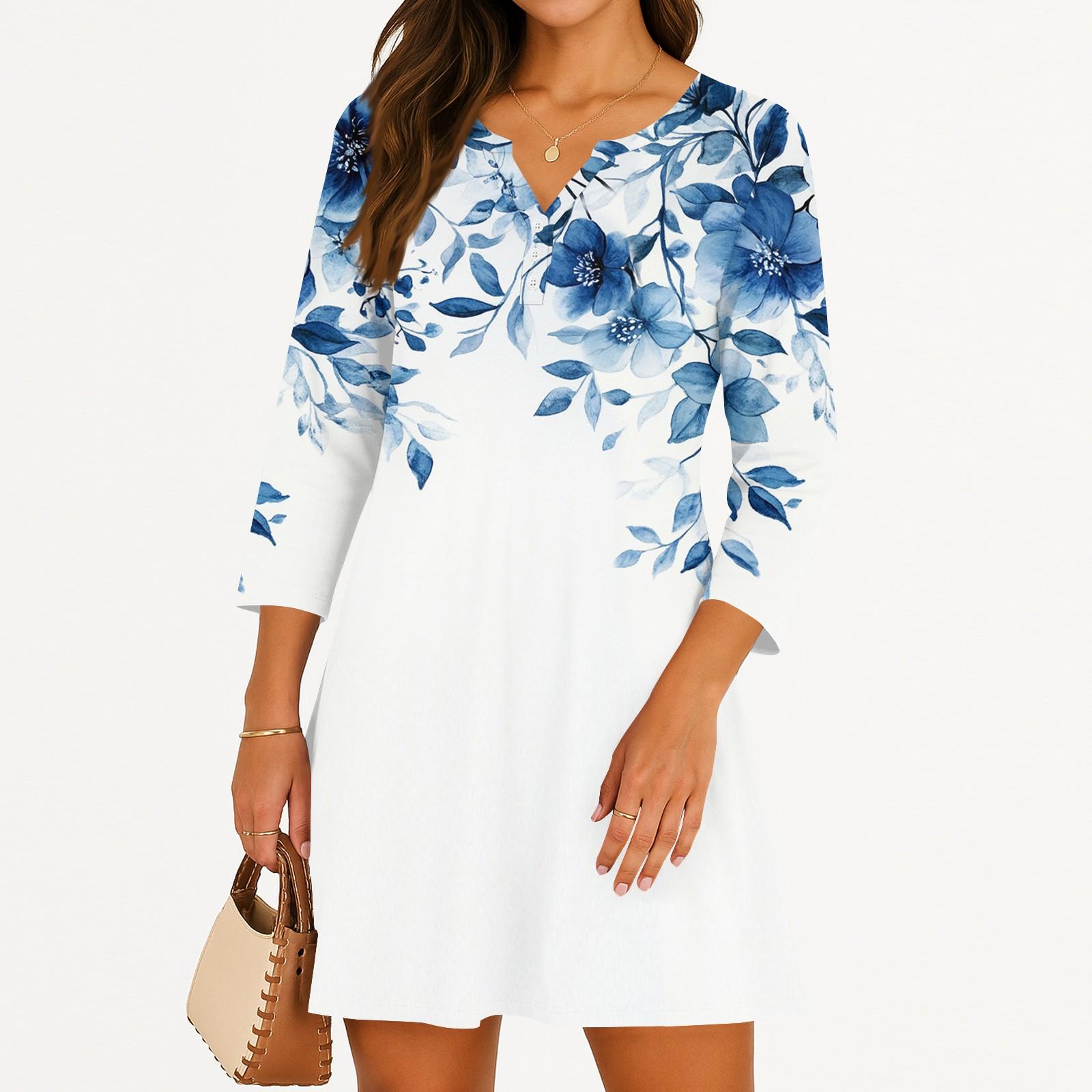 

Жіноча повсякденна сукня на літо, сукня-майка вільного крою, пляжна сукня з кишенями, розкльошена міді сукня-сарафан S