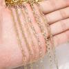 Wholesale Bulk Cable Chains For Jewelry Making,14K Gold Plated Metal High Quality Spool Chains DIY Necklace Bracelet Accessories