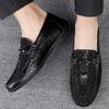 Autumn Casual Leather Shoes Men's Foot-fitting Casual Shoes Soft-soled Lazy One-pedal Doudou Shoes