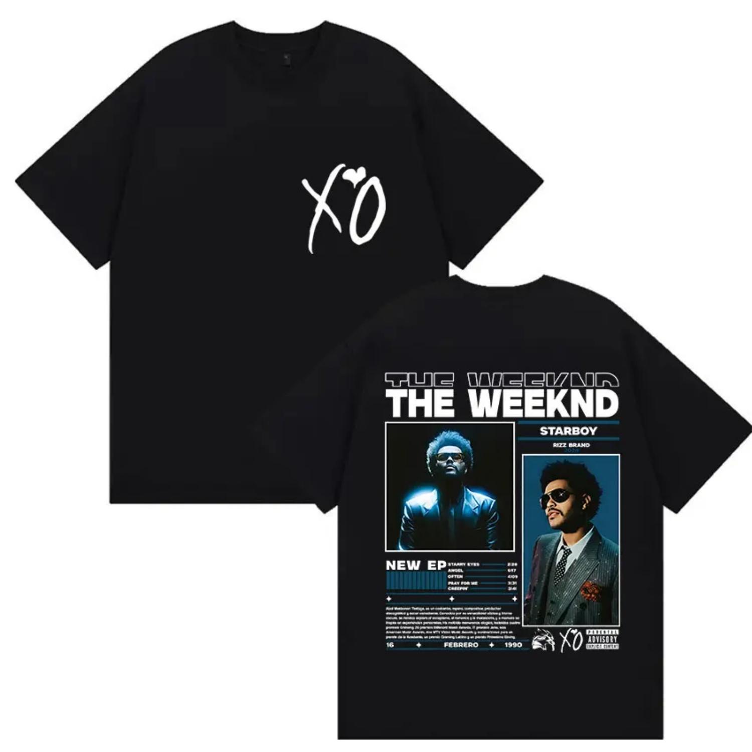 

Rap Singer THE WEEKEND STARBOY XO Tour 2026 Vintage Pattern T-shirt for Men Women Fashionable Hip-hop Cotton T-shirt S