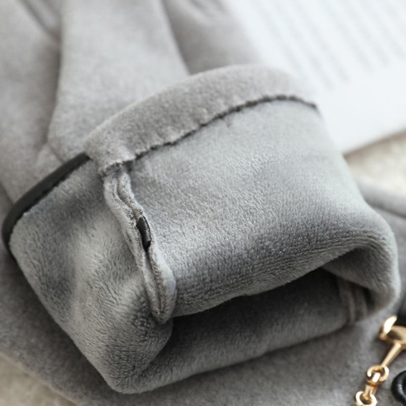 Touchscreen Anti Freezing Anti Cold Warm and Windproof Cute Korean Version Student Cycling Outdoor Women Velvet Gloves