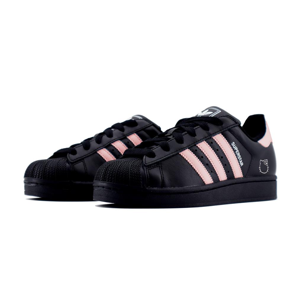 Adidas Originals Superstar 2 Macaron Slip Resistant Abrasion Resistant Low top Skateboard Shoes Unisex Black Pink JI0079(Team1254-)
