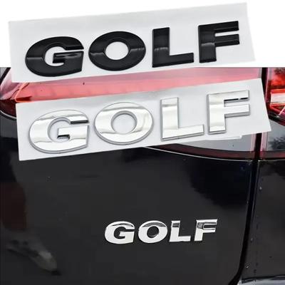 AABIN1 2026 Hot VW 3D ABS Chrome Black Logo GOLF Emblem Letters Sticker Car Rear Trunk Badge For Volkswagen Golf 4 5 6 7 MK3