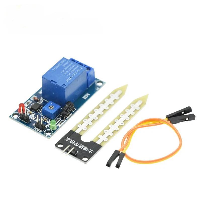 Kit de Sensor Capacitivo de Humedad del Suelo con Módulo de Relé para Jardinería DIY Detección de Humedad